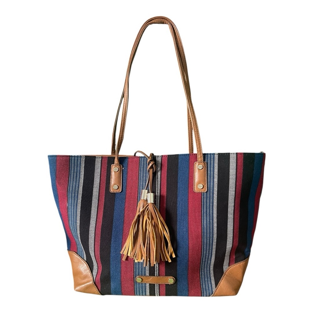Striped Multicolor Tote Bag
